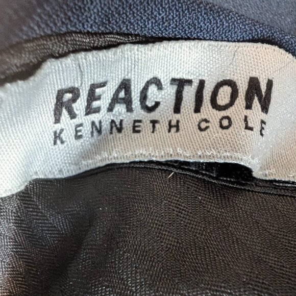 Kenneth Cole REACTION Men’s Dress Pants 36x34 Black Herringbone Flat Front - Picture 5 of 6